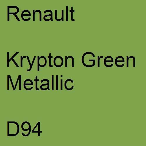 Renault, Krypton Green Metallic, D94.